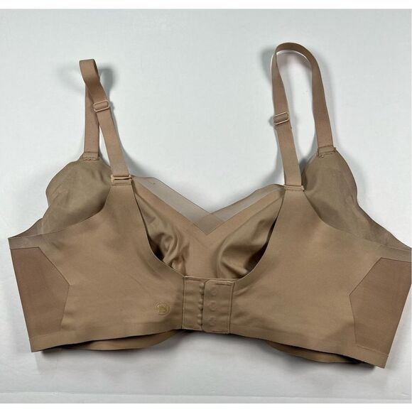Honeylove Crossover Bra - Sculpting Lift Support Comfort Tan Nude Size Large - Picture 2 of 8